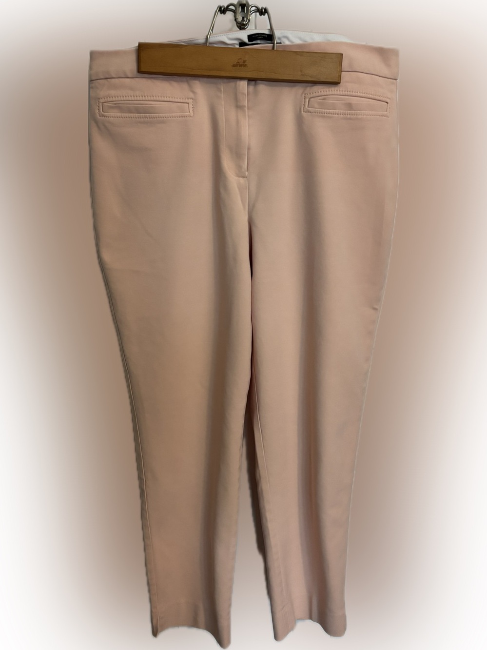Talbots Hampshire Curvy Blush Pink Cropped Ankle Pants
